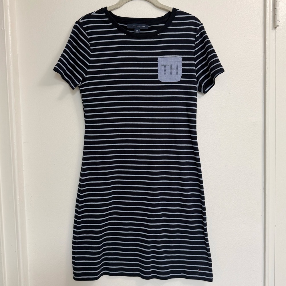 Tommy Hilfiger Striped Blue Mini Dress